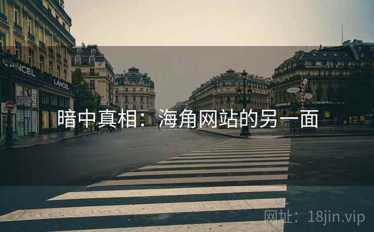 暗中真相:海角网站的另一面 暗中真相:海角网站的另一面