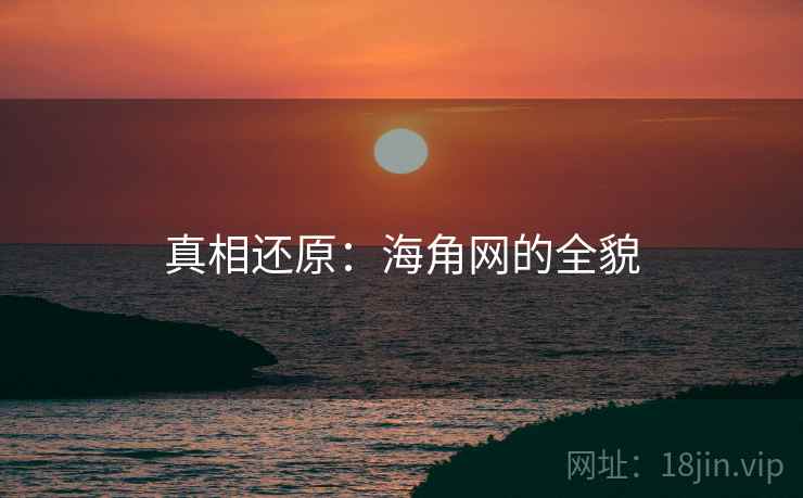 真相还原:海角网的全貌